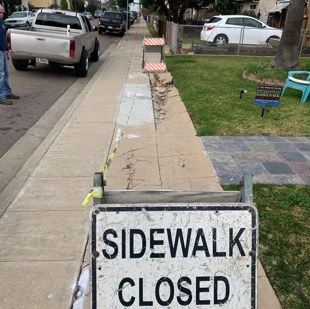 sidewalk work